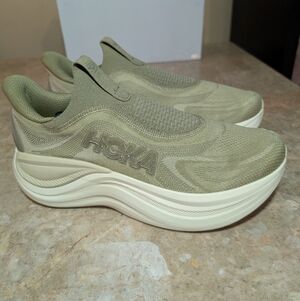 Hoka One One Skyward Laceless Grassland Wild Mushroom Running Shoe Men Size 12D